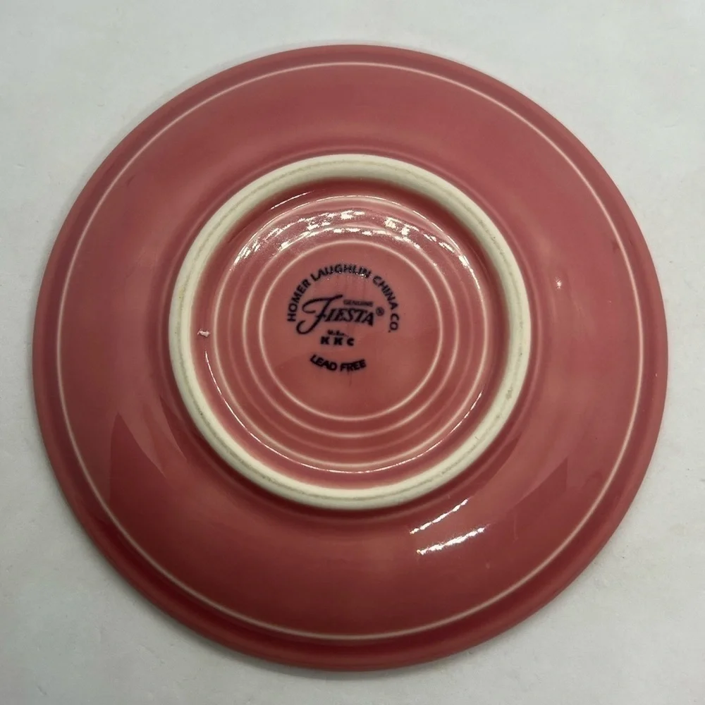 Fiesta Rose Pink Teacup and Saucer 1996